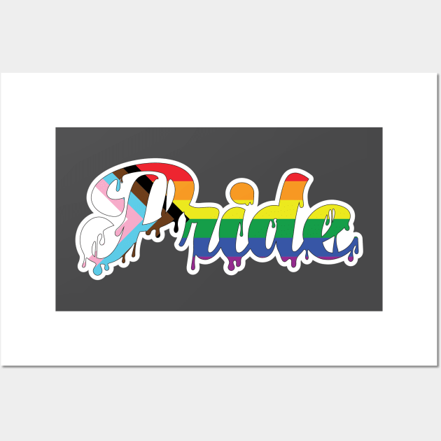 Progress Pride Drip Wall Art by HyperOtterDesigns